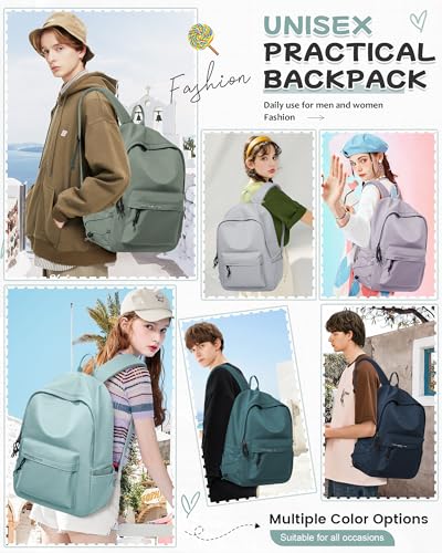Light Blue Backpack for School, Small High School Bookbag Back Pack for Teens Girls Boys, College Backpack Book Bag for Women Men, Mini Simple Daypack Backpack Mochilas Escolares para Adolescentes - color: Light Blue