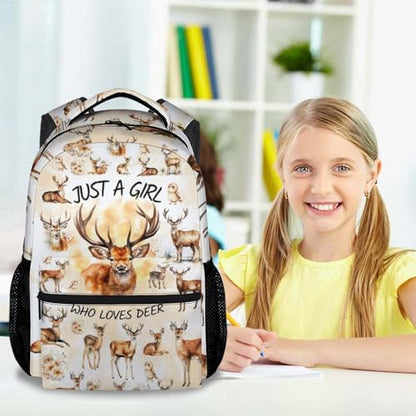 School Backpack for Girls - 17 Inch Kids Backpack with Giraffe Patterns - Fashion Lightweight Bookbag - color: Color3-1