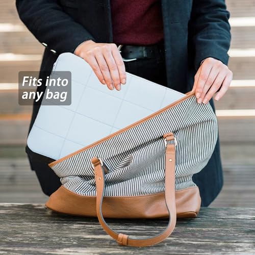 Puffy Laptop Sleeve 15-16 Inch Matte Blue, Waterproof Carrying Case Bag for Women, Fluffy Computer 15.6 HP Case, Compatible with MacBook Pro 16 Inch, MacBook Air M2 M1, Asus/Dell XPS/Lenovo - color: Matte Blue, size: 15-16 inch