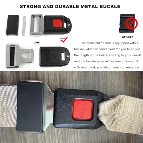 Mobilization Belt New – Premium Adjustable Thick Cushioning Pad for Physical Therapy, Rehabilitation & Stretching – High-Performance Traction Equipment for Therapists and Home Use - color: Black