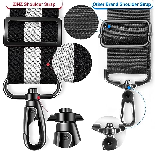ZINMARK Shoulder Strap 59 inch, Extra-Thick Fixed Cushion Pad and Dual Clasps Universal Replacement Strap for Bags, Camera, Crossbody，Lawn mower -Black White Black Stripe - color: Black White Black Stripe