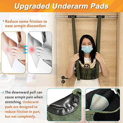 Back Stretcher Lumbar Traction Device Spinal Decompression Machine Lumbar Belt for Lower Back Pain Relief Sciatica Herniated Disc Back Alignment Device Hang Upside Down Stretch Back Harness (S 34~38) - color: Small