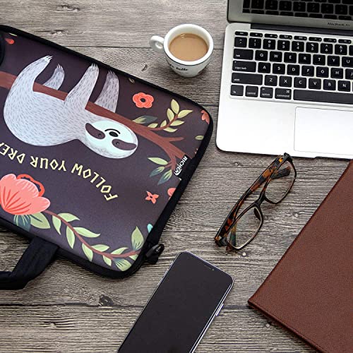 RICHEN 11 11.6 12 12.5 13 inches Laptop/Chromebook/Notebook PC Messenger Bag Tablet Travel Case Neoprene Handle Sleeve with Shoulder Strap (11-13.3 inch, Sloth) - color: Disc, size: 11-13.3 inch