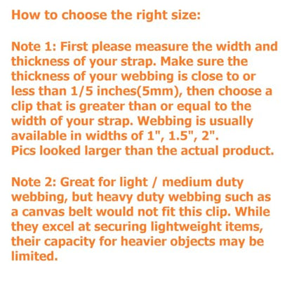 TACNEX Tactical Backpack Strap Clip Webbing Keeper Holder MOLLE Belt Hook Retainer Harness/Sling/Bag/Military Strap Stays - color: Black, size: 1 1/2"