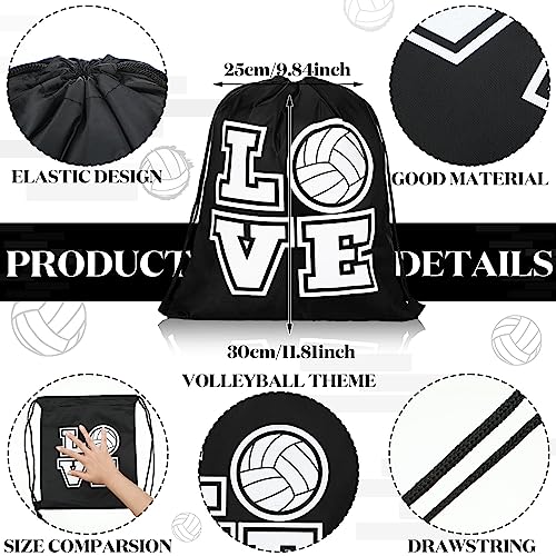 Tanlade 24 Pcs Drawstring Bags Cinch Sack Candy Drawstring Bag Goodie Favor Bags Supplies Gifts for Sports Party Men Women(Volleyball,10 x 12 Inch) - size: 10 x 12 Inch, style: Volleyball