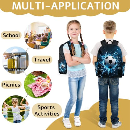 Sport Football Ball Kids Backpack for Boys Girls Soccer Sport Preschool Toddler Backpack Kindergarten Nursery Bookbag Travel Children Lightweight School Bag - color: Soccer