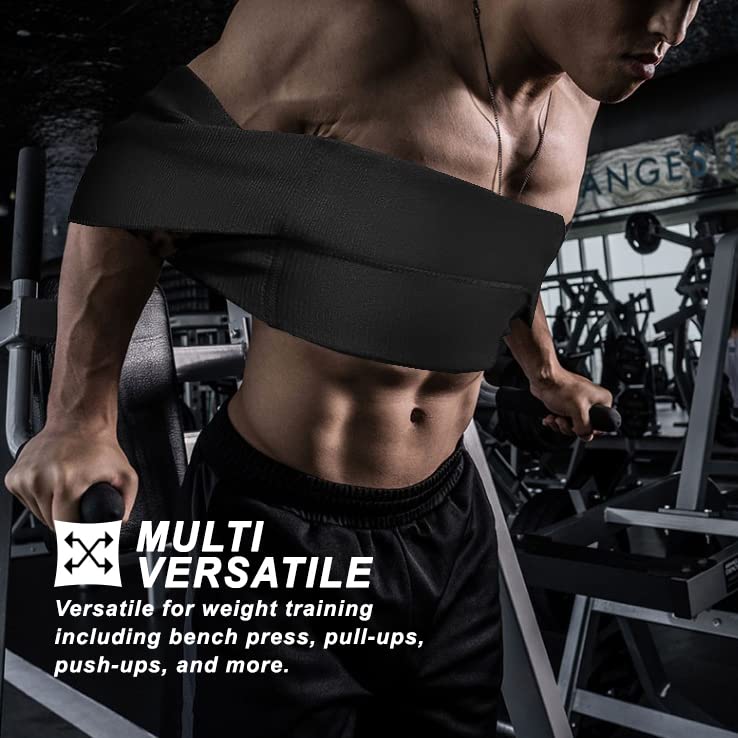 LARA STAR Bench Press Power Resistance Band, Bench Power Weight Lifting Training Fitness Increase Strength Push Up Gym Workout - color: Black(Tension:Over 300lb)