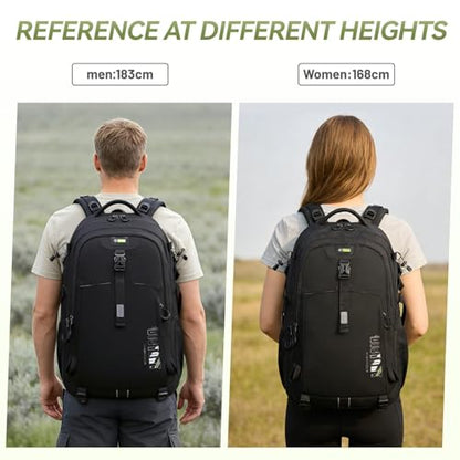 Hiking Backpack for Men Women, 50L Large Capacity Waterproof Mountaineering Backpack, Breathable Outdoor Daypack, Adjustable Trekking Rucksack for Camping Climbing Travel Climbing Travel - color: 50l-black