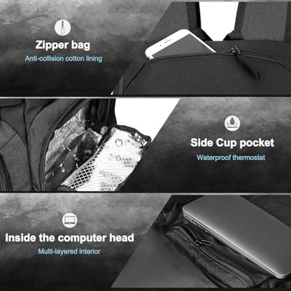 LARIPOP Basketball Backpack with Ball & Ventilated Shoe Compartment Insulated Pockets for Men Training - color: Dark grey