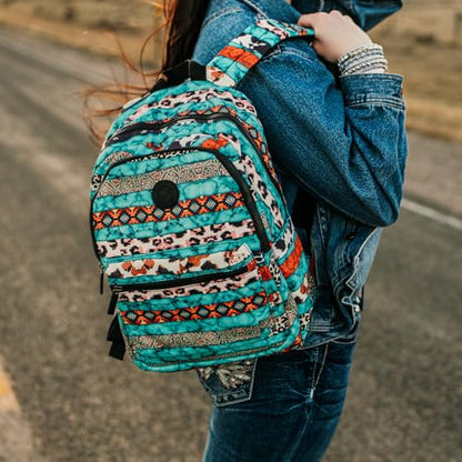 Montana West Backpack for Women Western Travel Backpack Purse Casual Daypack for Laptop College - color: *Boho Leopard