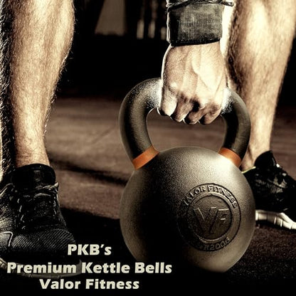 Valor Fitness Premium Cast Iron Kettlebells Powder Coated Kettle Bell Weights - Includes LB and KG Weight - color: C: 20LB