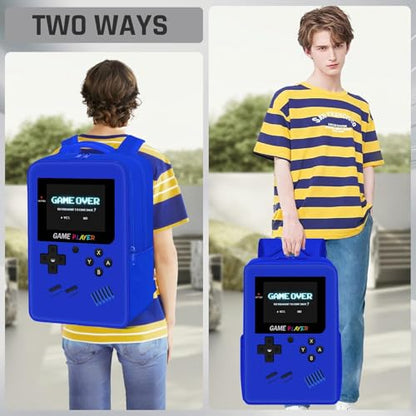 Gamer Backpack for Boys,School Boys Backpack for Kids Children Teens Elementary Middle High School,17" Large Capacity Student Bookbag & Multifunctional Video Game Travel Bag - color: Blue-backpack Only