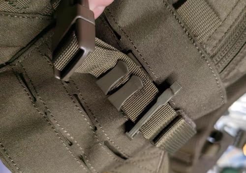 TACNEX Tactical Backpack Strap Clip Webbing Keeper Holder MOLLE Belt Hook Retainer Harness/Sling/Bag/Military Strap Stays - color: Wolf Grey, size: 1 1/2"