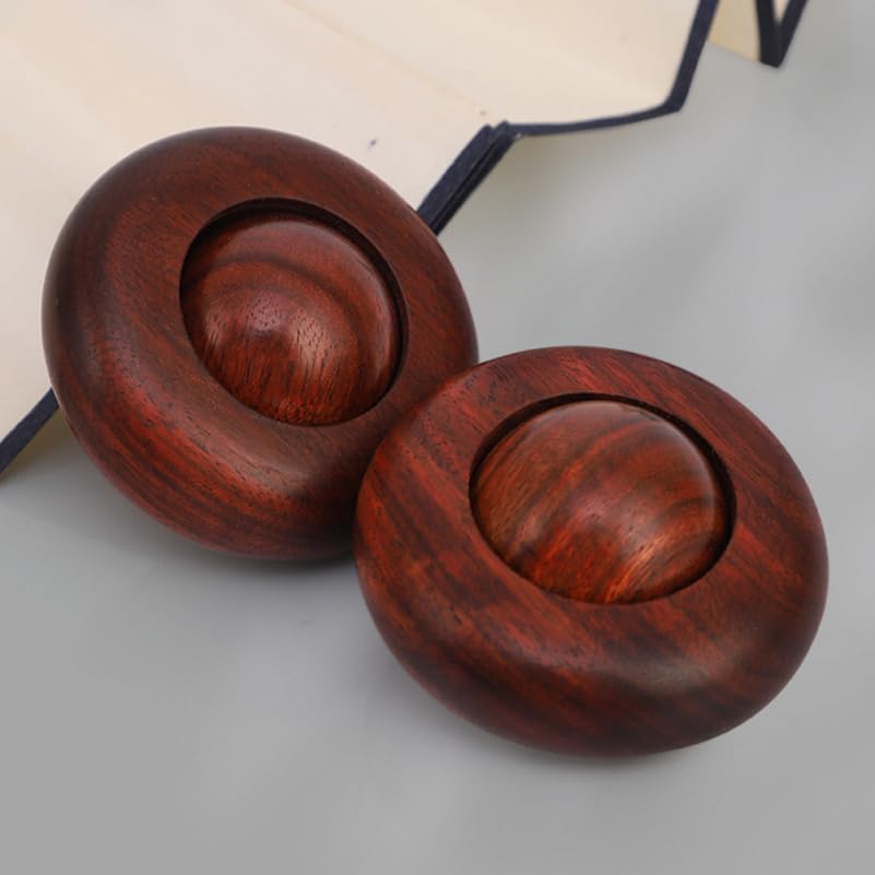 Handheld Wooden Massage Ball Small Round Hand Massager for Muscle Tension Relief Stress Relaxation Portable 2.04In Smooth Design