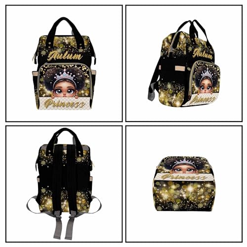 Custom Diaper Bag with Name,Personalized Diaper Bag Backpack &Insulated Water Bottle Mother Gift,Custom Monogram Baby Travel Bag Nursing Diaper Mommy Backpack with Adjustable Shoulder Straps Nappy Bag - color: Design 17