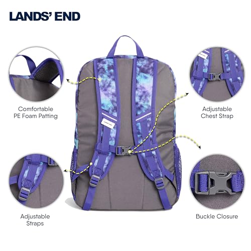 Lands' End Unisex Kids Large ClassMate Lightweight Durable Elementary School Backpack, Plum - color: Plum