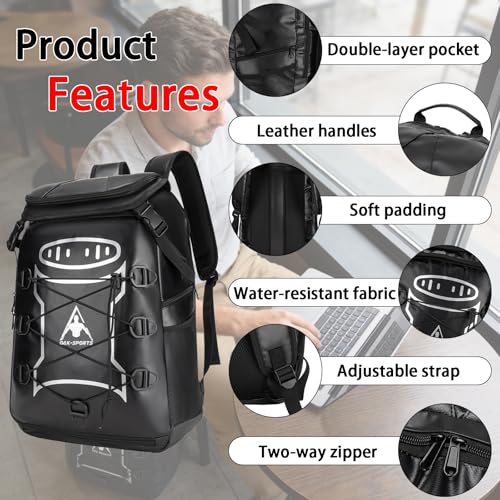 Oak-Sports Travel Backpack, Large Capacity Day Pack for Men Women, Waterproof Lightweight Bag with Shoe Compartment for Weekend Trips, Hiking, Camping