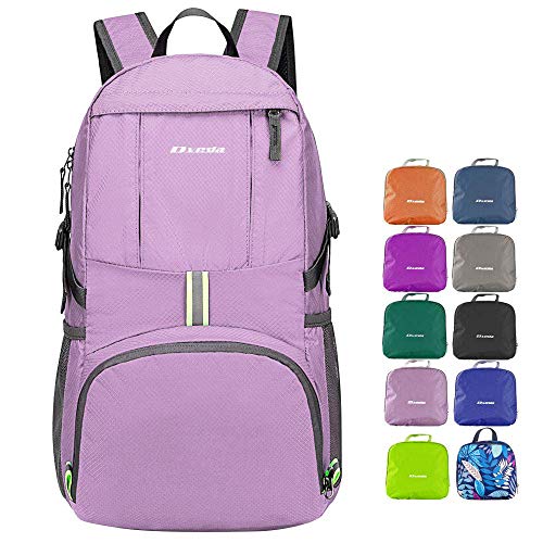 35L Lightweight Packable Backpack Waterproof Durable Hiking Travel Backpack Daypack - color: Pink