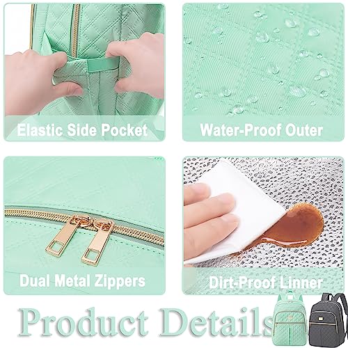 Weitars Lunch Backpack For Women Men,20L Cooler Backpack Insulated Lunch Bag For Women With Side Pockets Waterproof,Meal Prep Backpack,Adult Backpack Cooler For Lunch Picnic Hiking Camping Beach - color: Green