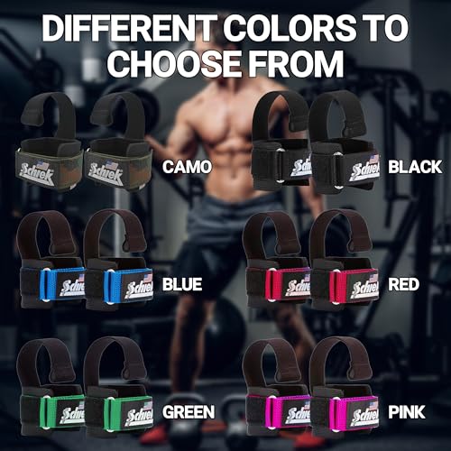 Schiek Sports Model 1000-DLS Deluxe Dowel Lifting Straps - color: Pink