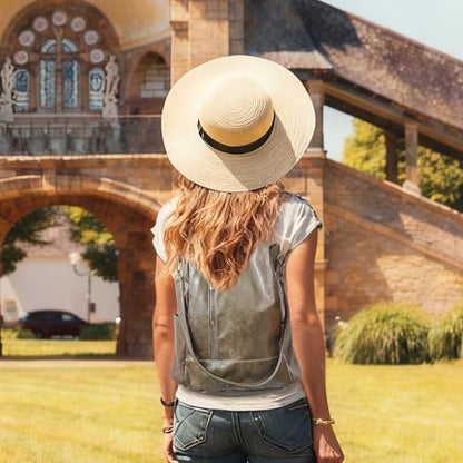 Women Backpack Purse PU Leather Anti-theft Casual Shoulder Bag Fashion Ladies Satchel Bags - color: Smoky Gray, size: Medium