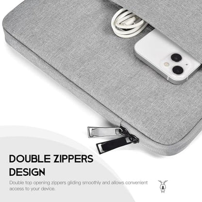 17 inch Laptop Sleeve Case for HP 17.3 Laptop, Pavilion 17, Envy 17, ASUS Vivobook 17, Acer Chromebook 17, Dell Inspiron 17, Lenovo IdeaPad 17, Water-Resistant 17.3 Computer Carrying Bag(Grey) - color: Grey, size: 17.3 inch