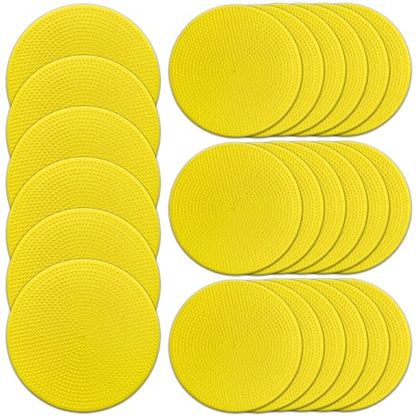 Poly Spot Markers 4.73 inch/10 inch 12 Pcs Non-Slip Rubber Agility Training Markers Floor Dots Flat Field Cones for Football, Soccer, Basketball, School Exercise Drills, Dance Practice - style: 4.73 inch 24 Pcs Orange Red (TPE)