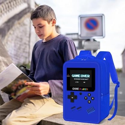 Gamer Backpack for Boys,School Boys Backpack for Kids Children Teens Elementary Middle High School,17" Large Capacity Student Bookbag & Multifunctional Video Game Travel Bag - color: Blue-backpack Only
