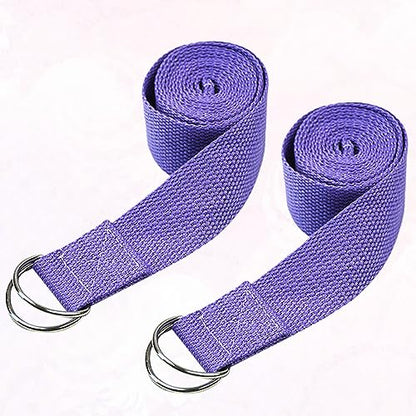 POPETPOP Yoga Stretch Belt 72 Inch Elastic Fitness Stretch Band with Durable Buckle for Flexibility Muscle Stretching and Daily Exercise