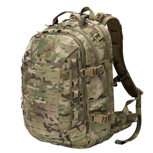 EXCELLENT ELITE SPANKER 40L Tactical Military Backpack for Men and Women Large Rucksack Assault Pack Bag for Outdoor Camping, Hiking(Multicam) - color: Multicam