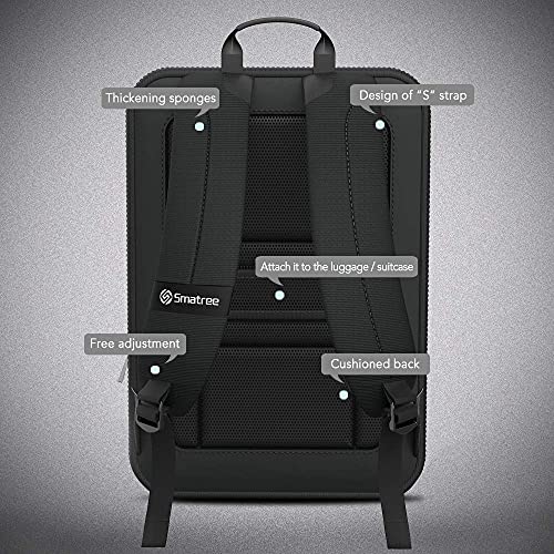 Smatree 15.6 -16 inch Waterproof Man Tech Backpack for MacBook Pro M4 2024 /M3 2023/M2 A2991 A2780 A2485,ROG Zephyrus G15/Zephyrus Duo 15 SE, IdeaPad Gaming 3,ASUS TUF F15/A15 Hard Travel Carrying Bag - color: Black
