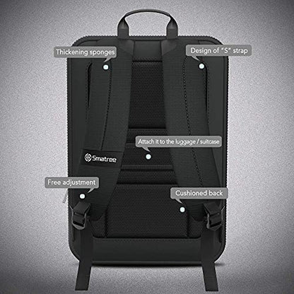 Smatree 15.6 -16 inch Waterproof Man Tech Backpack for MacBook Pro M4 2024 /M3 2023/M2 A2991 A2780 A2485,ROG Zephyrus G15/Zephyrus Duo 15 SE, IdeaPad Gaming 3,ASUS TUF F15/A15 Hard Travel Carrying Bag - color: Black