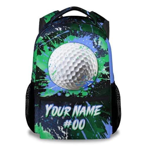 Kids' Backpacks - Personalized Golf Backpack for Boys Girls - 17 Inch Sports Bookbag for Elementary Middle School - Cool Ball School Bag for Teens Youth - color: Style-a