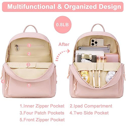 BTOOP Mini Backpack Women Girls Water-resistant Small Backpack Purse Shoulder Bag for Womens Adult Kids School Travel - color: Pink, size: Mini