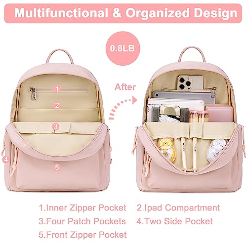 BTOOP Mini Backpack Women Girls Water-resistant Small Backpack Purse Shoulder Bag for Womens Adult Kids School Travel - color: Pink, size: Mini