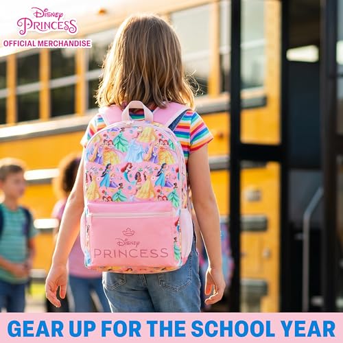 Get Trend Disney Princess Kids Backpack for Girls, 18 inch Bookbag with Padded Straps, Travel School Bag, Girls Gifts (Multi Princess) - color: Multi Princess