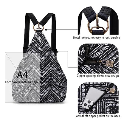Black Butterfly Premium Backpack for Women, Bohemia Style Fashion Casual Daypack Backpack, Small Backpack Purse (40-black) - color: 40-black