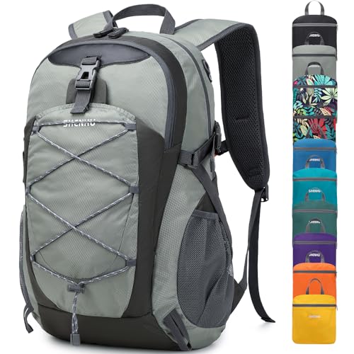 40L Hiking Backpack Lightweight Daypack Waterproof Travel Camping Backpack for Men Women Sport Packable - color: A3-gray