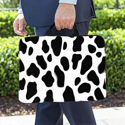 15-Inch Laptop Sleeve – Stylish, Lightweight, Shockproof, Water-Resistant Case for Lenovo, HP, Dell, Asus Notebooks - Cute Cow Pattern - color: Cute Cow Pattern
