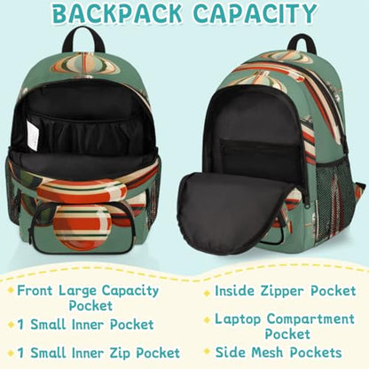 Christmas Ball Laptop Backpack for Women Men, 18.3 Inch Travel Work Backpacks, Modern Holiday Pattern Waterproof Computer Casual Daypack Nurse Teacher Bags - color: Multicolor 9