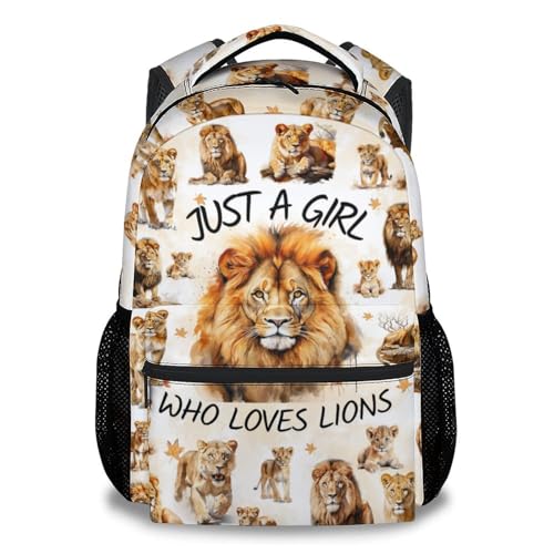 Kids Cartoon Lion Backpack - 17 Inch Large Capacity Backpacks for Girls - Portable Bookbag for Elementary - color: Color5-1