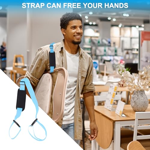 PATIKIL Carrying Beach Chair Straps, Adjustable Beach Chair Straps Shoulder Carrying Straps for Folding Chair Backpack, Blue - color: Blue