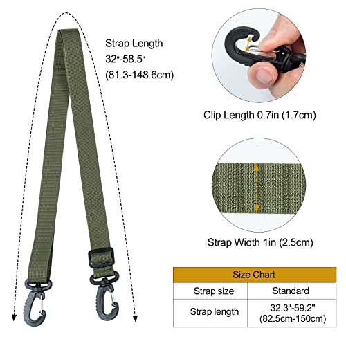 ONETIGRIS Shoulder Straps Replacement Adjustable Strap for Briefcase Messenger Bag, Green - style: Green - 1 Pack