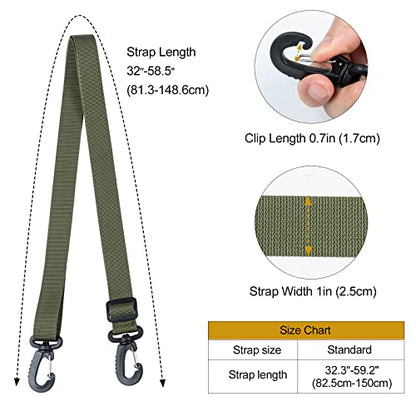 ONETIGRIS Shoulder Straps Replacement Adjustable Strap for Briefcase Messenger Bag, Green - style: Green - 1 Pack