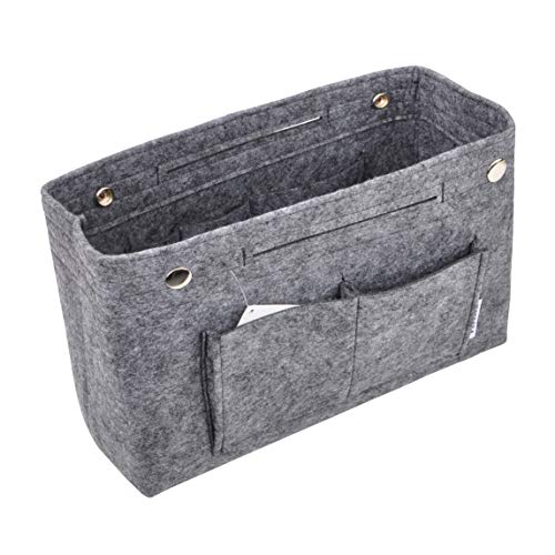Vercord Felt Purse Tote Organizer Insert Divider Inside Handbag for Women Medium Grey - color: B-Medium-Grey