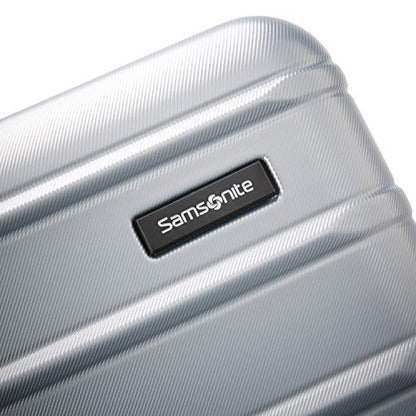 Samsonite Omni 2 24-Inch Medium Checked Hardside Luggage with 360° Spinner Wheels - Scratch Resistant Hardshell - TSA Lock - Expandable Polycarbonate Shell for Lightweight Travel - Artic Silver - color: Arctic Silver, size: Checked-Medium Spinner