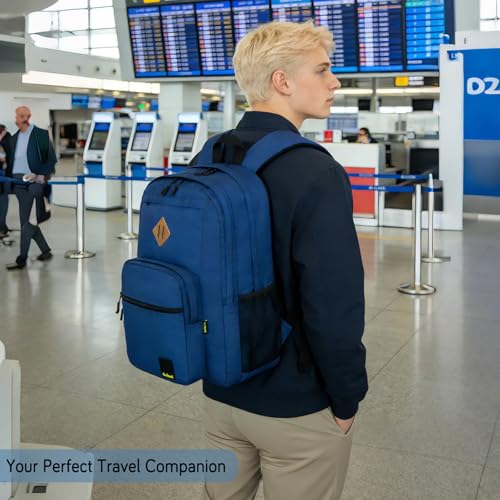 Goloni Lightweight Laptop Backpack 1.1Lbs, 26L Wear-Resistant Water Resistant Backpack with Laptop Compartment for Men Women - color: Blue