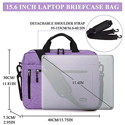 RAVUO 15.6 inch Laptop Bag for Women, Purple | Lightweight Bag - color: 15.6inch-purple