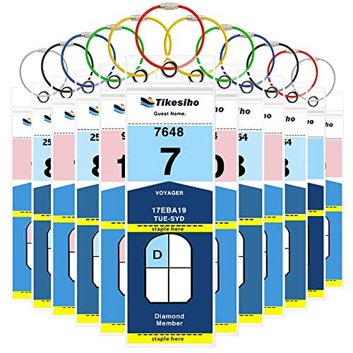 Cruise Luggage Tags for Suitcases, Cruise Essential Holders, 12 Pack Luggage Tag Holders 2025 & 2026 for NCL, Princess, Carnival, Royal Caribbean - Cruise Essentials - size: Narrow(for Royal Caribbean & Celebrity) 12 pack
