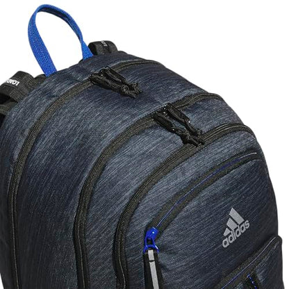 adidas Prime 7 Backpack for Laptop, School and Travel, 37L - color: Two Tone Black/Team Royal Blue/2